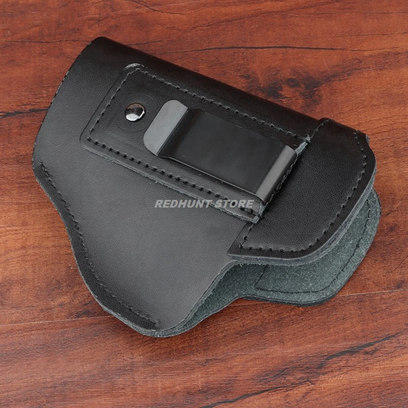 Funda IWB táctica de cuero para porte oculto de pistolas compactas - imagen 2
