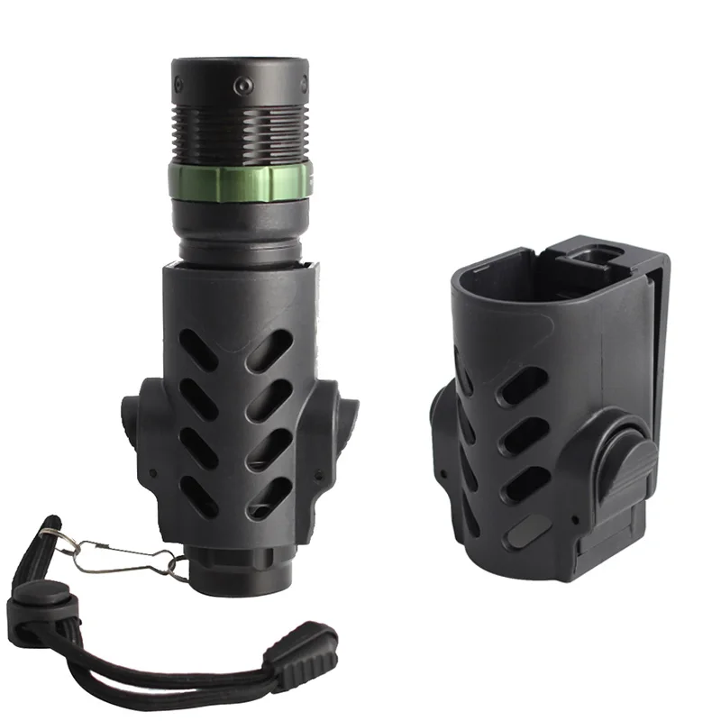 Funda linterna táctica MOLLE con clip para cinturón - imagen 3