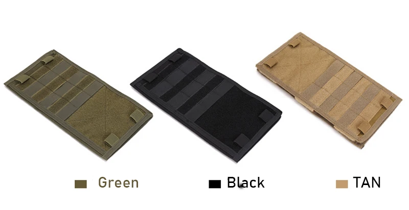 Panel de visera táctica MOLLE en color negro verde