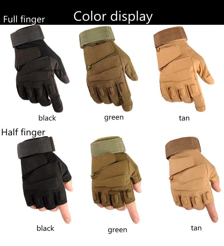 Guantes en color verde militar