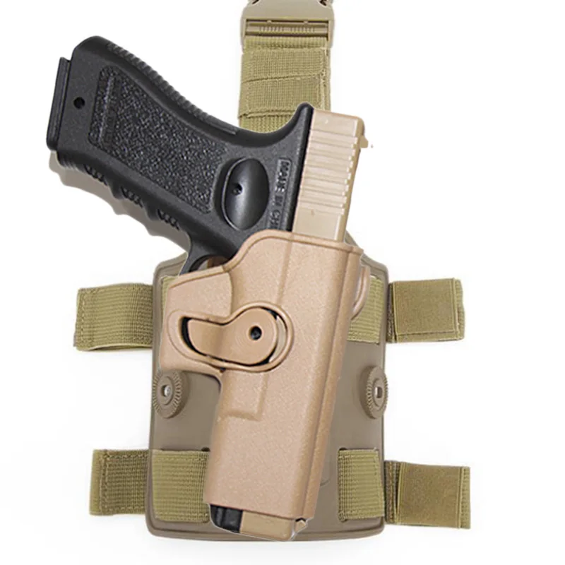 Funda táctica de muslo para pistola Glock 17 con plataforma MOLLE - imagen 2
