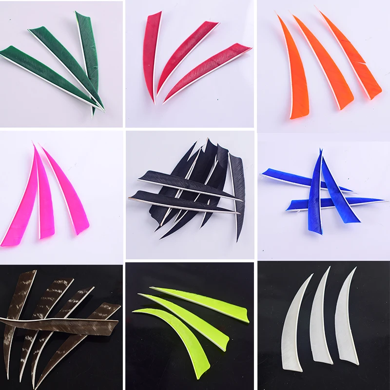 Plumas para dardos de pavo, alas de protección para tiro con arco - imagen 4