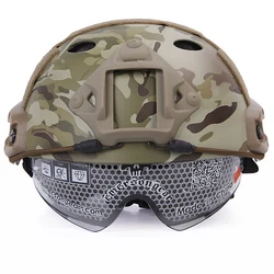 Casco táctico rápido Emersongear con gafas protectoras Airsoft