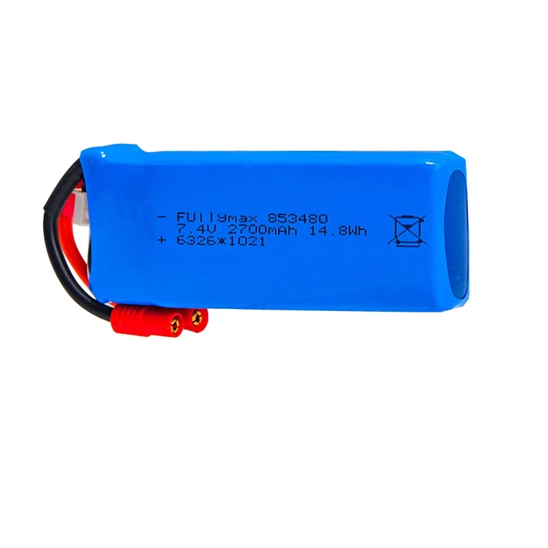 Batería LiPo 7.4V 2700mAh carga USB para dron Syma X8 - imagen 2