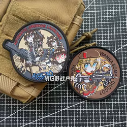 Parche táctico bordado guerrero pistola anime para mochila