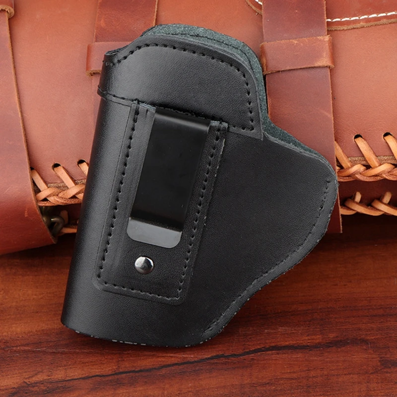 Funda IWB táctica de cuero para porte oculto de pistolas compactas - imagen 5