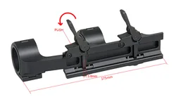 Canis Latrans soporte QD doble anillo para mira telescópica