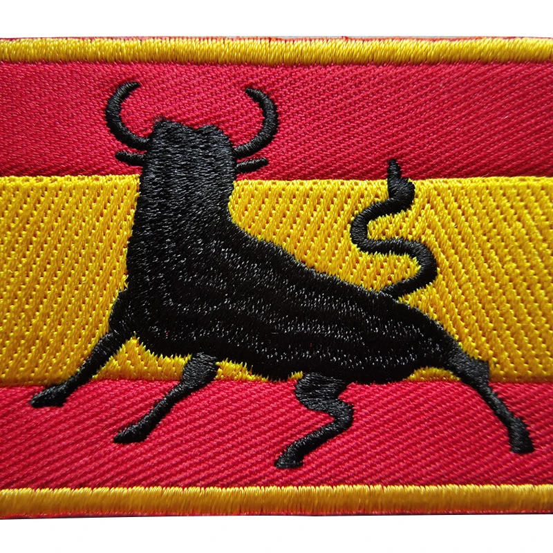 Parche táctico calavera toro bordado – Bandera España - imagen 3