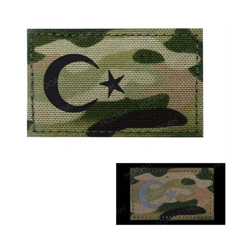 HOOAH Brazalete Táctico Reflectante Infrarrojo Bandera Turquía