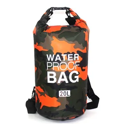 Bolsa seca impermeable camuflaje PVC 30L para rafting y buceo