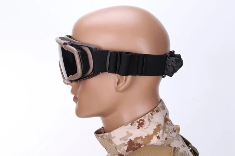 Detalle de lentes de policarbonato protectoras