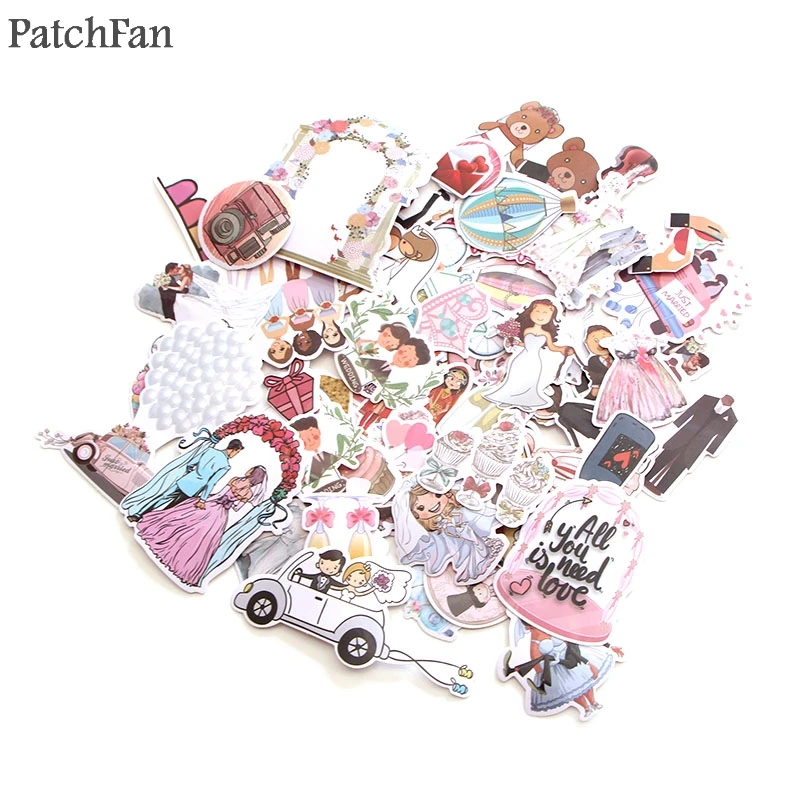 Patchfan Pegatinas boda arte impreso para móvil y equipaje - imagen 3