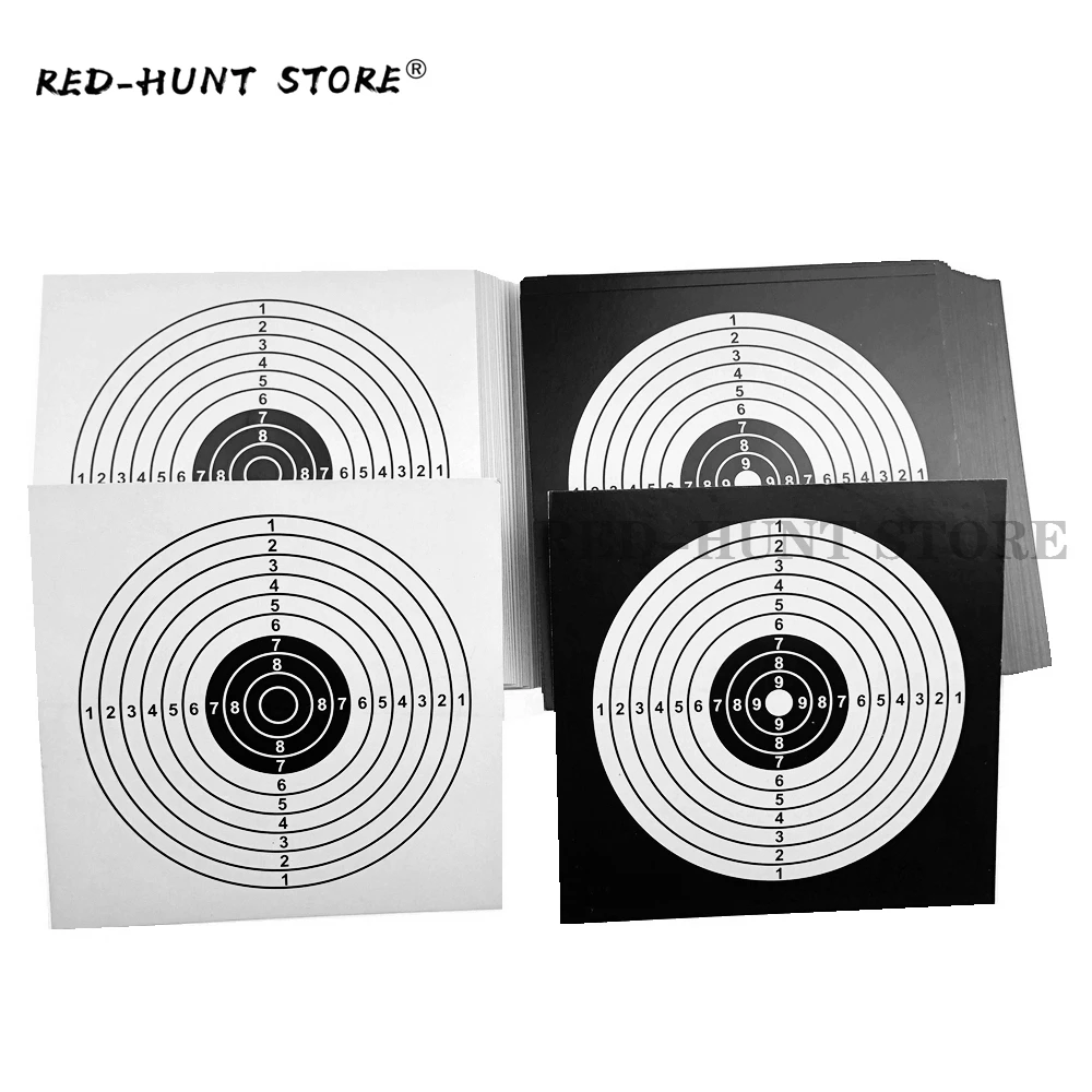 Targets de tiro adhesivos negro blanco – Alta calidad rifle pistola - imagen 2