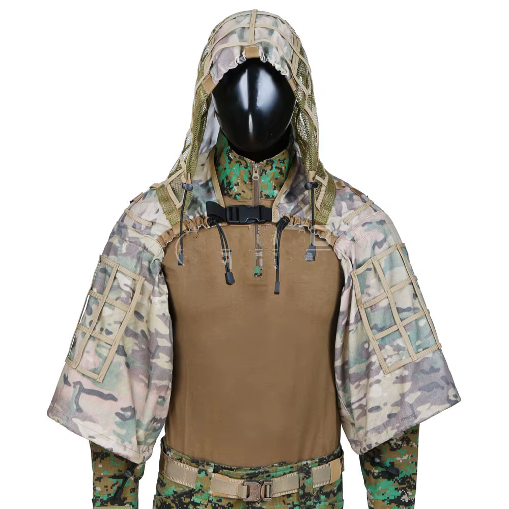 Traje Ghillie camuflaje táctico – Chaqueta de caza outdoor - imagen 3