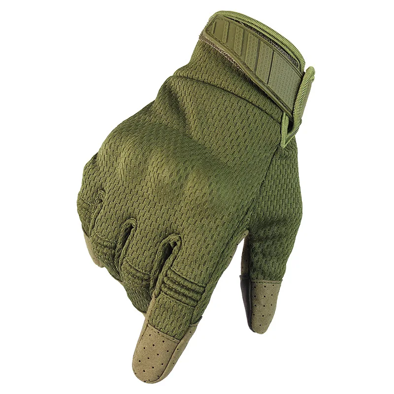 Guantes tácticos antideslizantes pantalla táctil, dedos completos