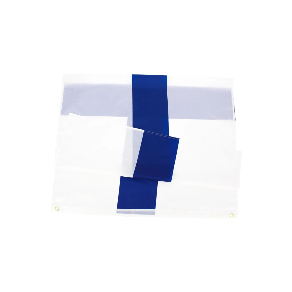 Detalle del diseño de la bandera finlandesa