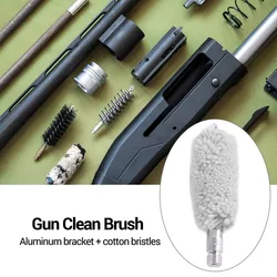 Kit limpieza armas 9mm .22 .308 12GA algodón cepillos vara mopa