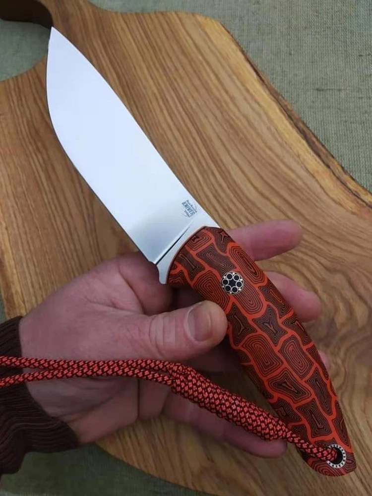 Empuñadura G10 damasco concha tortuga para cuchillo táctico - imagen 5