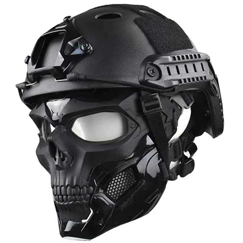 Máscara táctica calavera dual con correa ajustable para airesoft