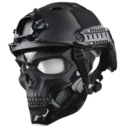 Máscara táctica calavera dual con correa ajustable para airesoft