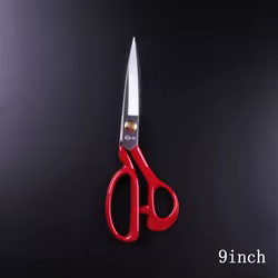Tijeras de sastre profesionales acero inoxidable rojo para tela cuero