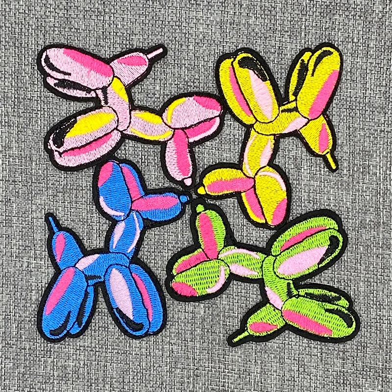 Parche bordado termoadhesivo perro globos – Infantil para ropa - imagen 5