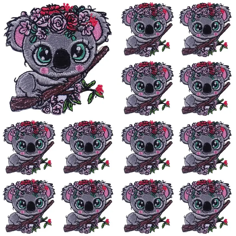 Parche termoadhesivo bordado unicornio y koala infantil - imagen 4
