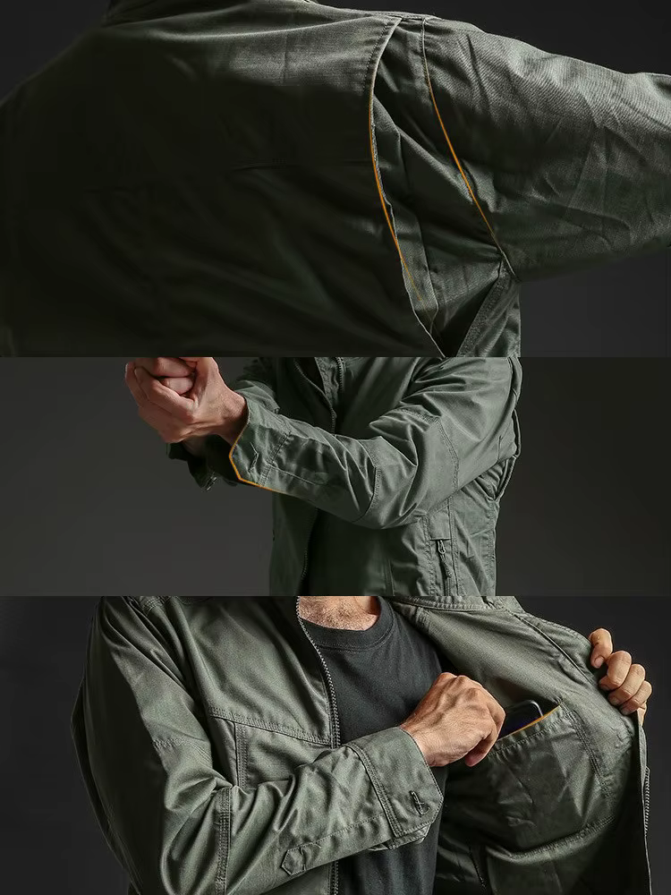 Mege chaqueta táctica militar exterior para hombre con bolsillos MOLLE - imagen 4