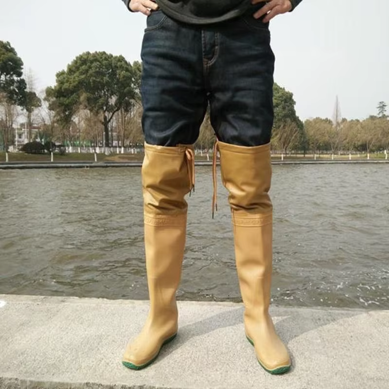 Botas lluvia profesionales impermeables antideslizantes campo pesca - imagen 4