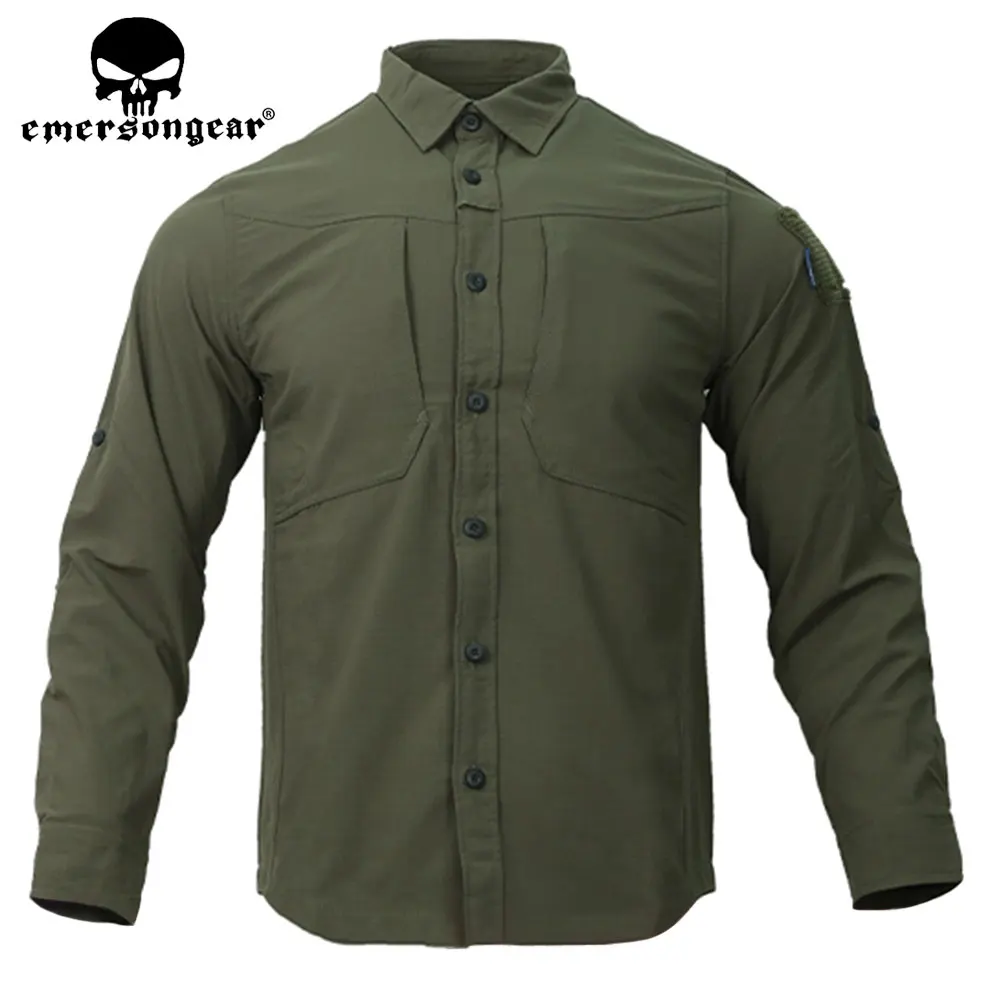 Emersongear Camiseta táctica hombre transpirable con bolsillos