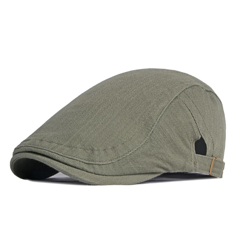 Boina gorra algodón espiga negro gris para hombre verano outdoor - imagen 3