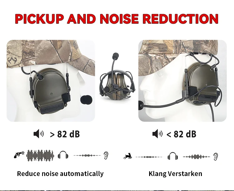 Auriculares tácticos Z-TAC vista lateral