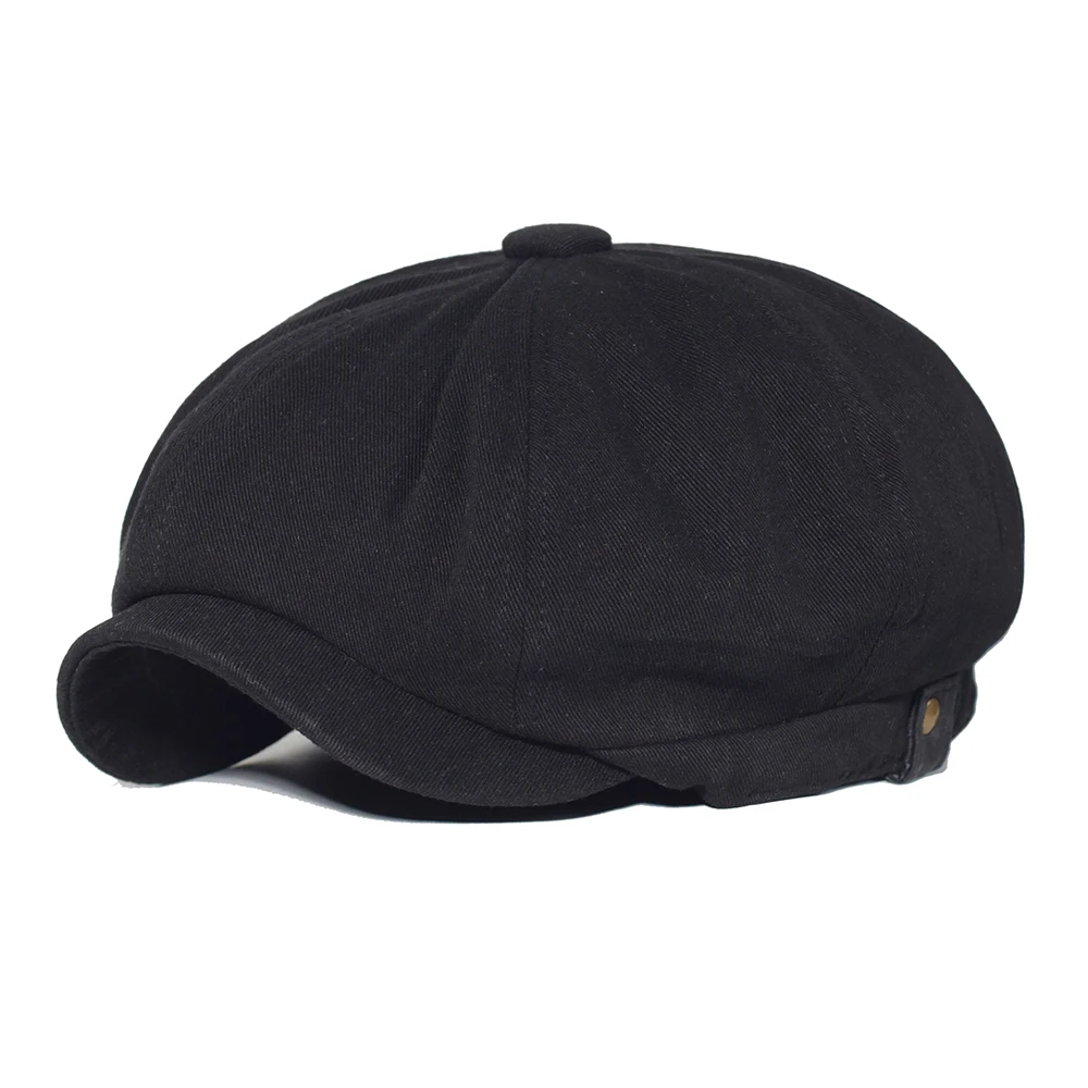 Gorra táctica de algodón estilo Gatsby retro lisa y suave - imagen 3