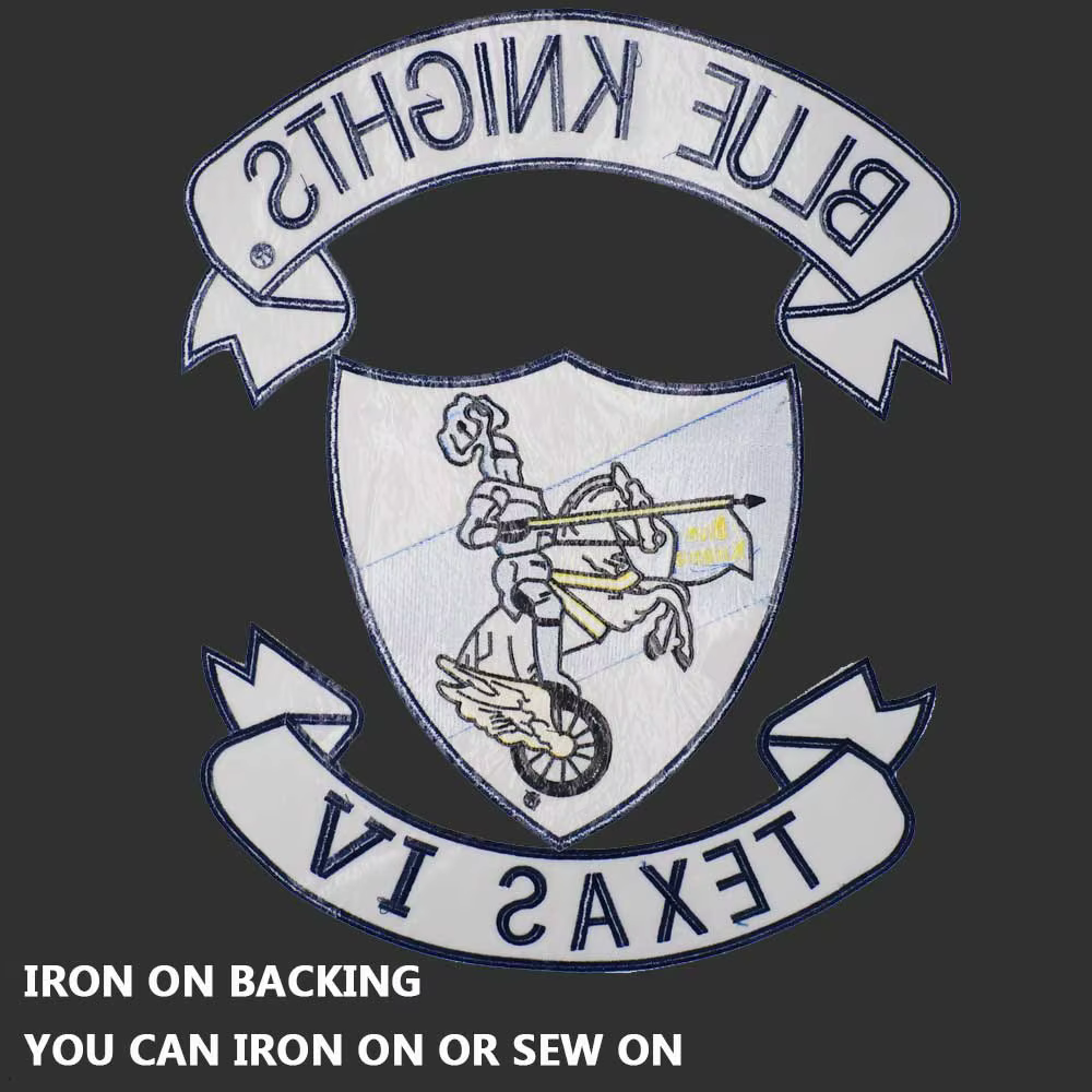 Blue Knights Bulldog MC – Parche bordado adhesivo para chaleco o bolsa - imagen 2