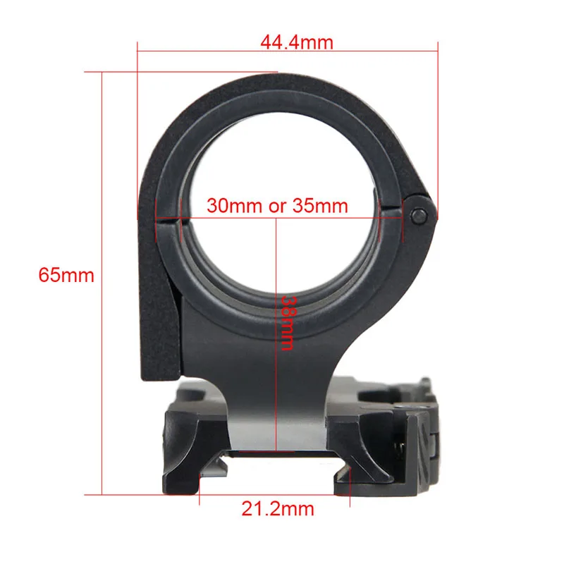Montura táctica Canis Latrans QD doble anillo para visor Picatinny - imagen 5
