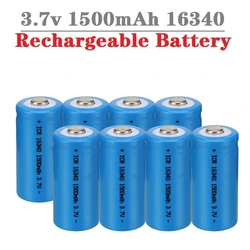 Batería Li-ion 16340 recargable 1500mAh para linterna táctica LED