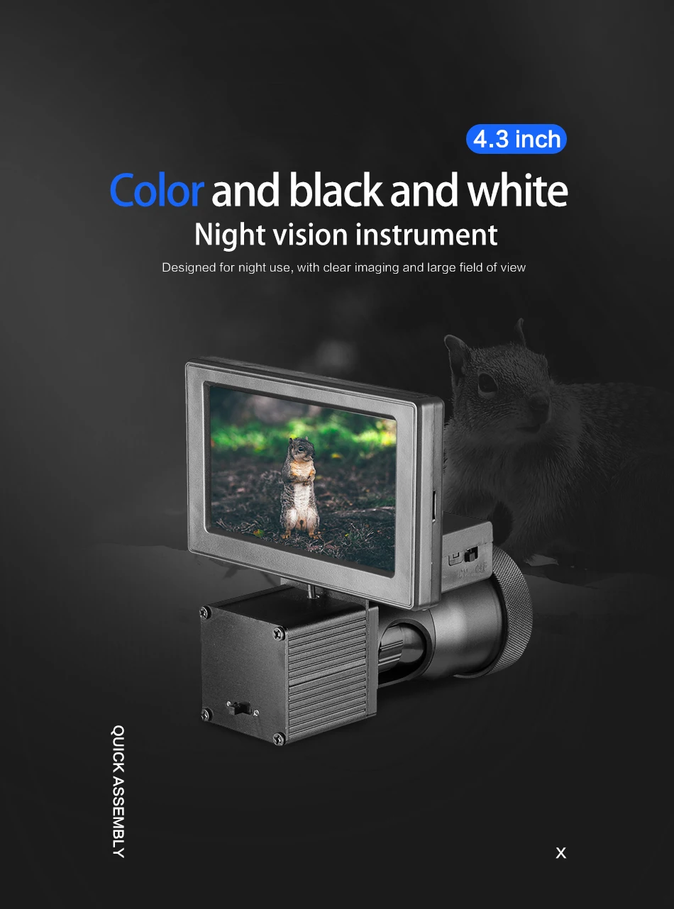 Cámara de visión nocturna con pantalla
