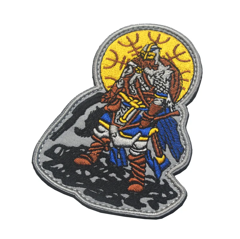 Parche táctico militar de sujeción insignia y armadura samurái vikingo - imagen 4