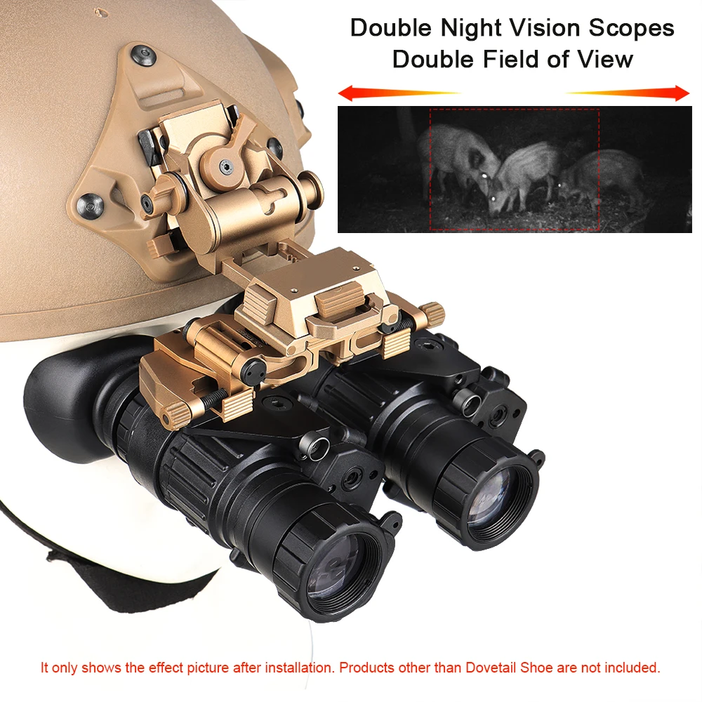 Detalle del mecanismo de ajuste rápido Rhino NVG