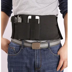 Funda táctica vientre oculto elástica multibolsillo para caza outdoor