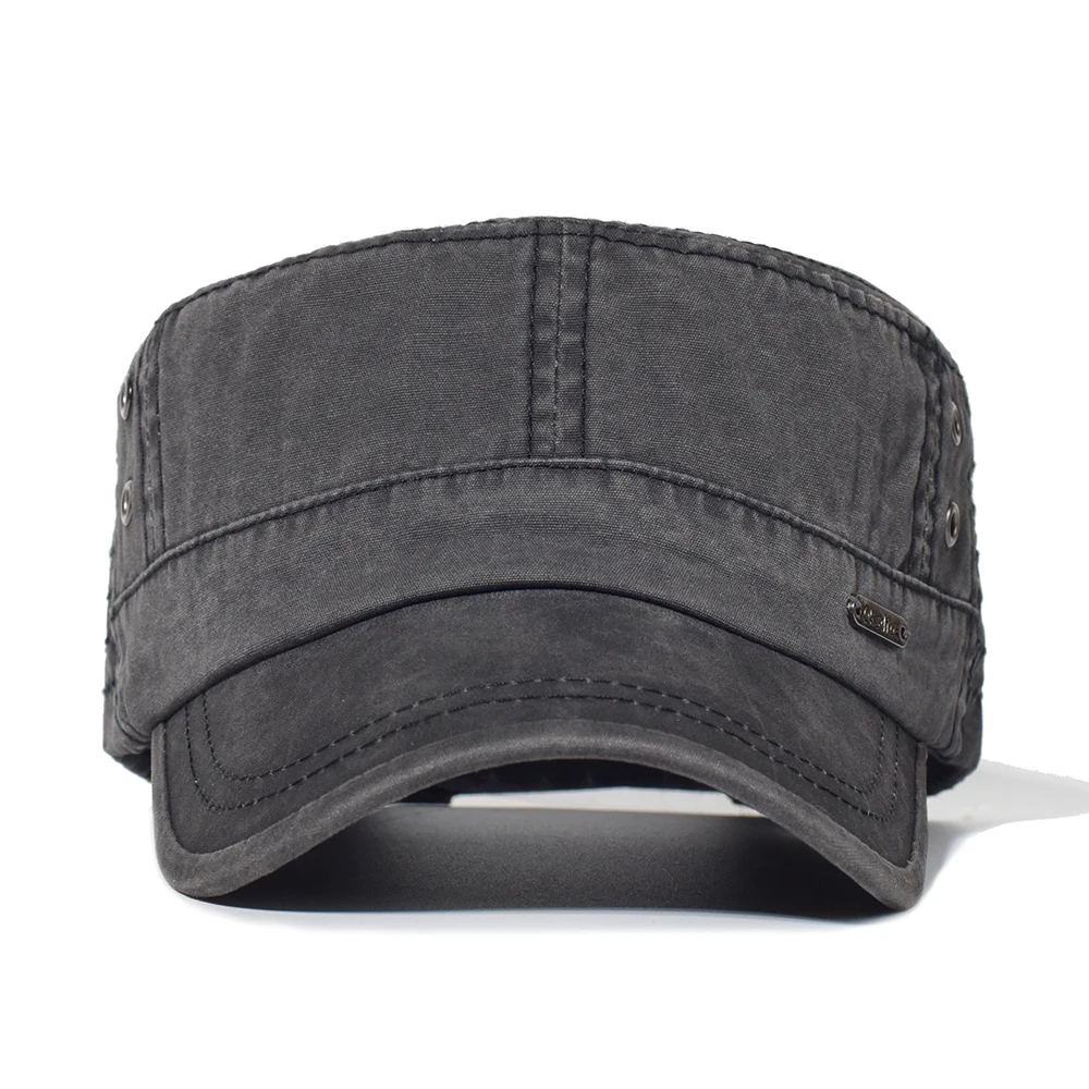 Gorra táctica militar algodón lavado negra vintage ajustable - imagen 4
