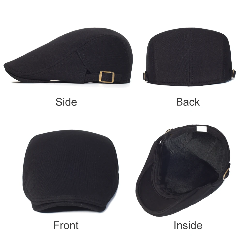 Gorra táctica de algodón ajustable unisex negra y gris - imagen 4