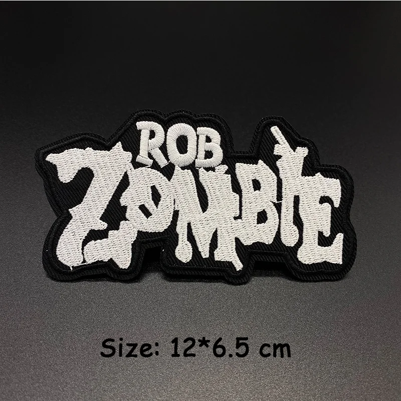 Parche metálico bordado rock punk para chaqueta