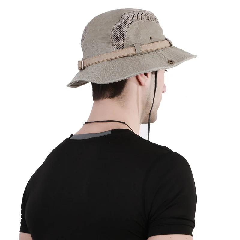 Sombrero boonie transpirable de malla, ala ancha para senderismo - imagen 3
