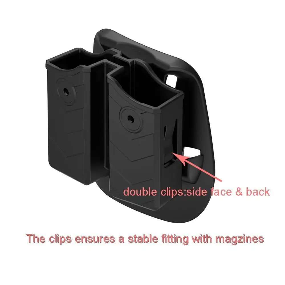 Funda portacargadores táctica doble para Glock 19 y 17