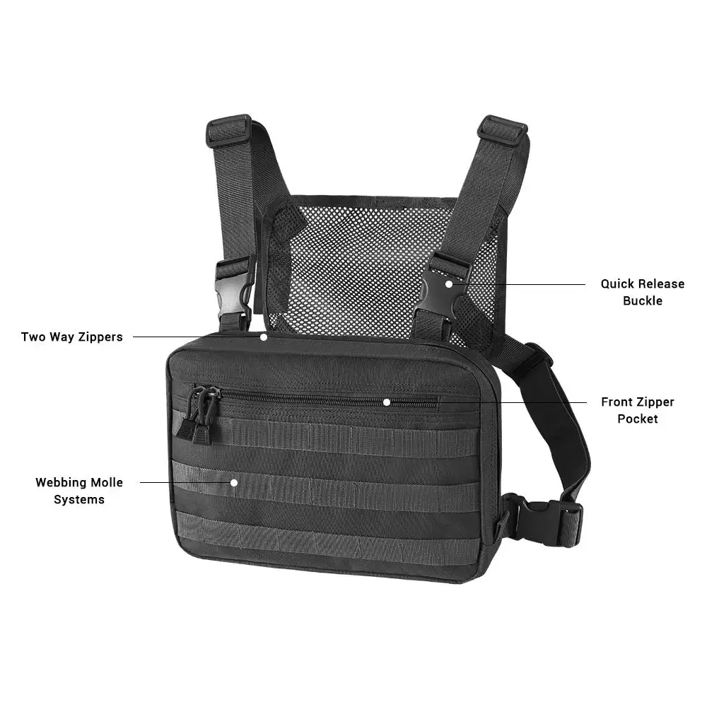Mochila Pecho Táctica Modular Alta Resistencia – Militar - imagen 4