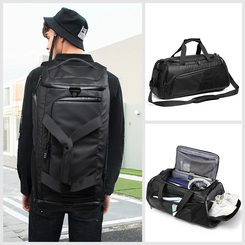 Mochila táctica impermeable MOLLE con compartimento seco y húmedo - imagen 2