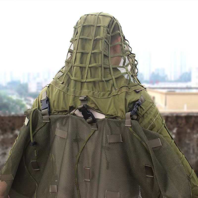 Traje Ghillie woodland táctico – Camuflaje de ocultación para tiro - imagen 3