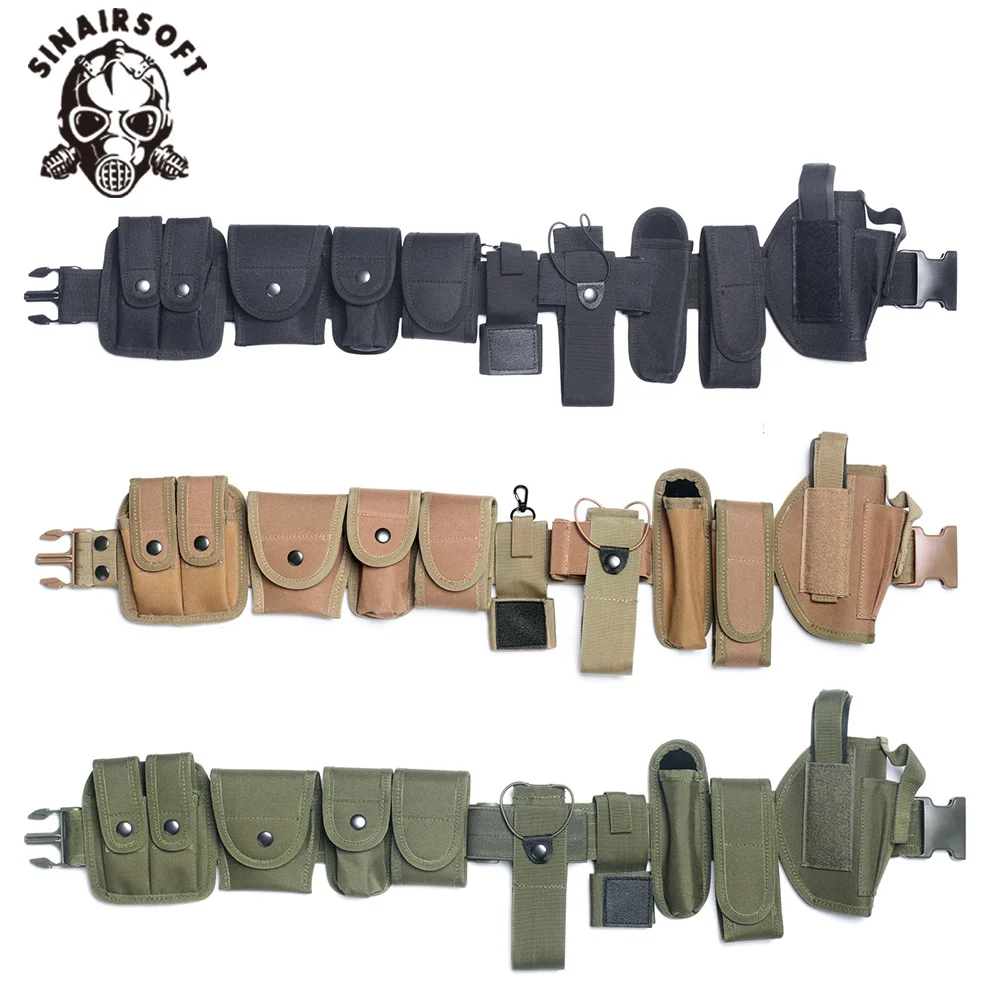 Cinturón táctico MOLLE SinaIrSoft con funda Glock IPSC