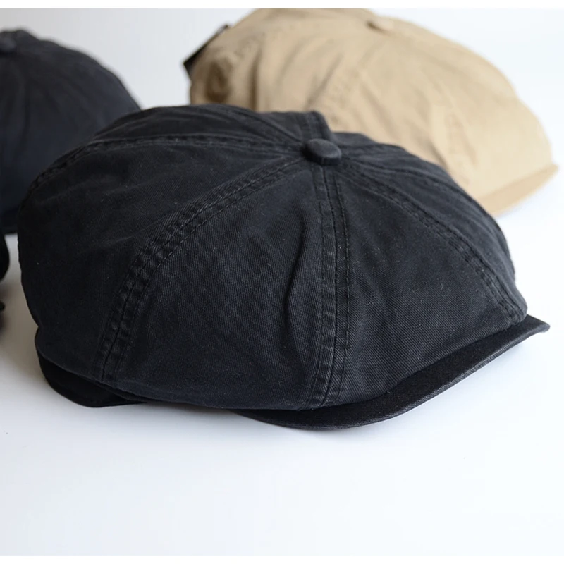 Gorra táctica de algodón talla grande estilo Gatsby vintage con visera - imagen 2
